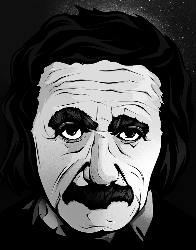 Ilustración Albert Einstein