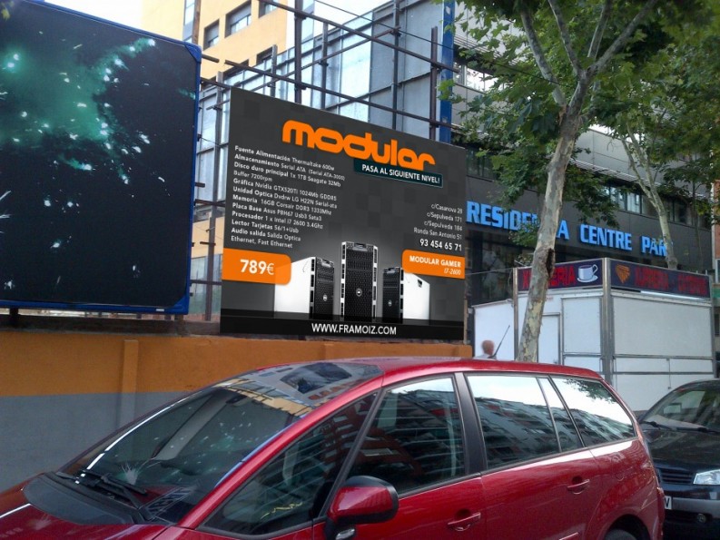 Publicidad exterior para Modular Barcelona