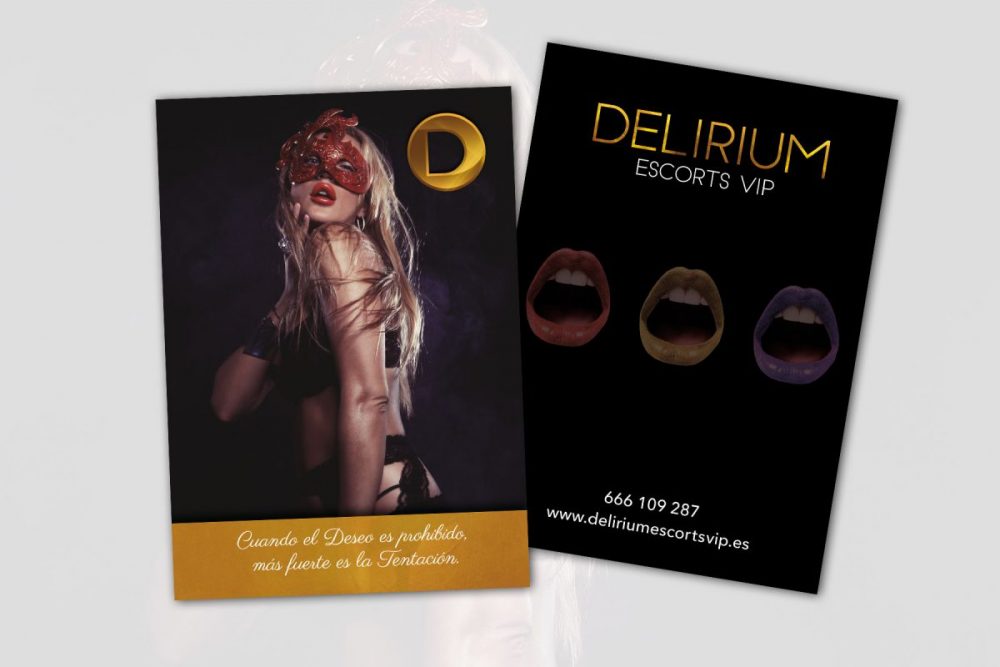 Diseño de flyers para Delirium Vip Madrid