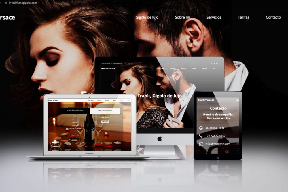Diseño web para Frank Gigolo de Ibiza