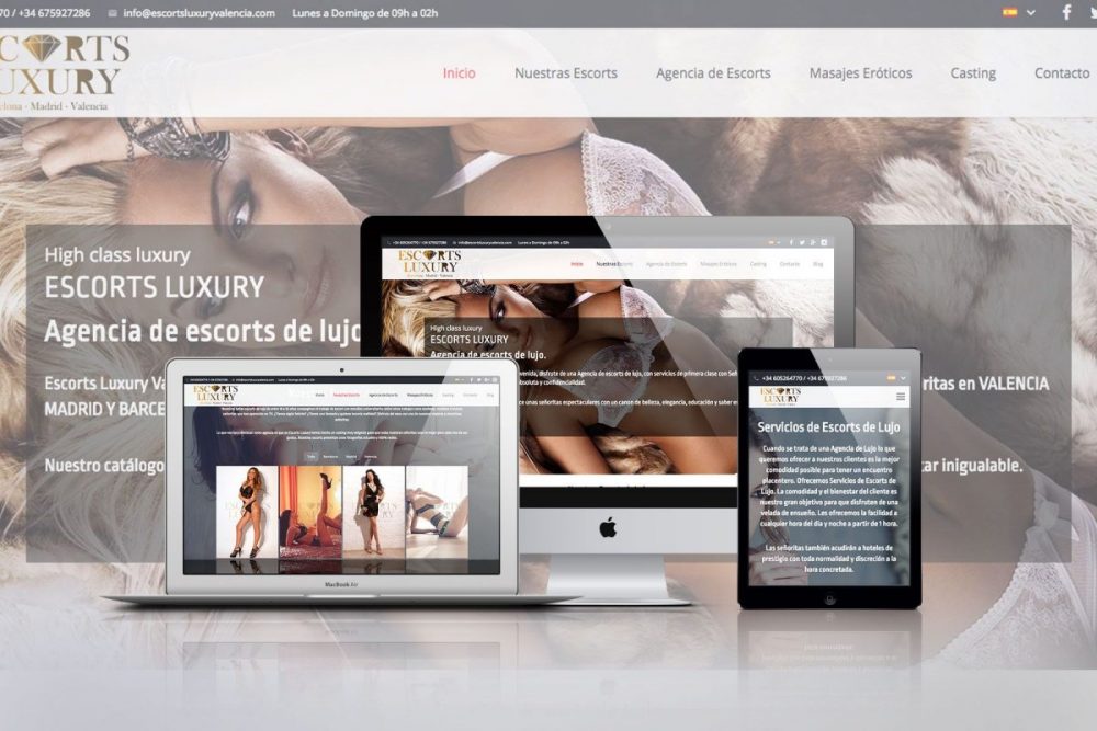 Diseño web para la Agencia Escorts Luxury Barcelona