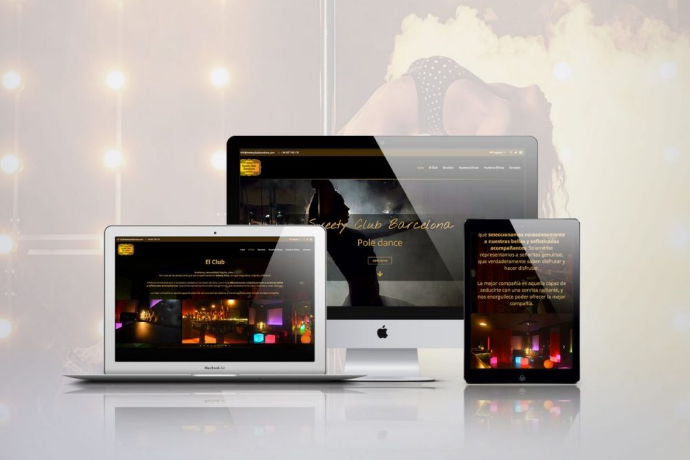 Diseño web Para Sweety Club Barcelona